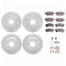 Dynamic Friction 2514-54224 - Brake Kit - Coated Drilled and Slotted Brake Rotors and 5000 Advanced Brake Pads with Hardware