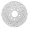 Dynamic Friction 2514-54227 - Brake Kit - Coated Drilled and Slotted Brake Rotors and 5000 Advanced Brake Pads with Hardware