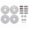 Dynamic Friction 2514-67062 - Brake Kit - Coated Drilled and Slotted Brake Rotors and 5000 Advanced Brake Pads with Hardware