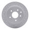 Dynamic Friction 2514-67063 - Brake Kit - Coated Drilled and Slotted Brake Rotors and 5000 Advanced Brake Pads with Hardware