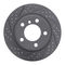 Dynamic Friction 2614-32001 - Brake Kit - Coated Drilled and Slotted Brake Rotors and 5000 Euro Ceramic Brake Pads with Hardware