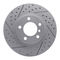Dynamic Friction 2614-32002 - Brake Kit - Coated Drilled and Slotted Brake Rotors and 5000 Euro Ceramic Brake Pads with Hardware
