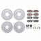Dynamic Friction 2514-03014 - Brake Kit - Coated Drilled and Slotted Brake Rotors and 5000 Advanced Brake Pads with Hardware