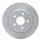Dynamic Friction 2514-27005 - Brake Kit - Coated Drilled and Slotted Brake Rotors and 5000 Advanced Brake Pads with Hardware