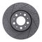 Dynamic Friction 2614-27005 - Brake Kit - Coated Drilled and Slotted Brake Rotors and 5000 Euro Ceramic Brake Pads with Hardware