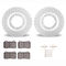 Dynamic Friction 2712-03011 - Brake Kit - Drilled Coated Carbon Alloy Brake Rotor and Active Performance 309 Brake Pads