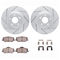 Dynamic Friction 2712-03015 - Brake Kit - Slotted Coated Carbon Alloy Brake Rotor and Active Performance 309 Brake Pads