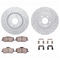 Dynamic Friction 2712-03001 - Brake Kit - Geoperformance Coated Drilled and Slotted Brake Rotor and Active Performance 309 Brake Pads
