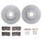 Dynamic Friction 2712-11026 - Brake Kit - Geoperformance Coated Drilled and Slotted Brake Rotor and Active Performance 309 Brake Pads