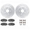 Dynamic Friction 2712-76044 - Brake Kit - Geoperformance Coated Drilled and Slotted Brake Rotor and Active Performance 309 Brake Pads