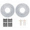 Dynamic Friction 2712-02012 - Brake Kit - Geoperformance Coated Drilled and Slotted Brake Rotor and Active Performance 309 Brake Pads