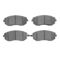 Dynamic Friction 2712-13072 - Brake Kit - Slotted Coated Carbon Alloy Brake Rotor and Active Performance 309 Brake Pads