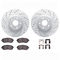 Dynamic Friction 2712-13076 - Brake Kit - Drilled Coated Carbon Alloy Brake Rotor and Active Performance 309 Brake Pads
