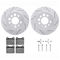 Dynamic Friction 2712-27004 - Brake Kit - Geoperformance Coated Drilled and Slotted Brake Rotor and Active Performance 309 Brake Pads