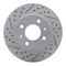 Dynamic Friction 2512-03012 - Brake Kit - Coated Drilled and Slotted Brake Rotors and 5000 Advanced Brake Pads with Hardware