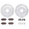 Dynamic Friction 2512-03062 - Brake Kit - Coated Drilled and Slotted Brake Rotors and 5000 Advanced Brake Pads with Hardware