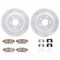 Dynamic Friction 2512-03064 - Brake Kit - Coated Drilled and Slotted Brake Rotors and 5000 Advanced Brake Pads with Hardware
