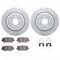 Dynamic Friction 2512-03085 - Brake Kit - Coated Drilled and Slotted Brake Rotors and 5000 Advanced Brake Pads with Hardware