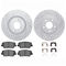 Dynamic Friction 2512-03003 - Brake Kit - Coated Drilled and Slotted Brake Rotors and 5000 Advanced Brake Pads with Hardware