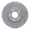 Dynamic Friction 2512-03027 - Brake Kit - Coated Drilled and Slotted Brake Rotors and 5000 Advanced Brake Pads with Hardware