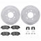 Dynamic Friction 2512-03036 - Brake Kit - Coated Drilled and Slotted Brake Rotors and 5000 Advanced Brake Pads with Hardware