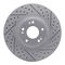 Dynamic Friction 2512-03039 - Brake Kit - Coated Drilled and Slotted Brake Rotors and 5000 Advanced Brake Pads with Hardware