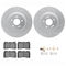 Dynamic Friction 2512-03046 - Brake Kit - Coated Drilled and Slotted Brake Rotors and 5000 Advanced Brake Pads with Hardware