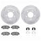 Dynamic Friction 2512-03052 - Brake Kit - Coated Drilled and Slotted Brake Rotors and 5000 Advanced Brake Pads with Hardware