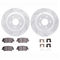 Dynamic Friction 2512-03063 - Brake Kit - Coated Drilled and Slotted Brake Rotors and 5000 Advanced Brake Pads with Hardware