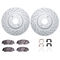 Dynamic Friction 2512-03099 - Brake Kit - Coated Drilled and Slotted Brake Rotors and 5000 Advanced Brake Pads with Hardware