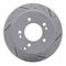 Dynamic Friction 2512-03007 - Brake Kit - Coated Drilled and Slotted Brake Rotors and 5000 Advanced Brake Pads with Hardware