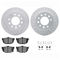 Dynamic Friction 2512-03011 - Brake Kit - Coated Drilled and Slotted Brake Rotors and 5000 Advanced Brake Pads with Hardware