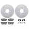 Dynamic Friction 2512-03028 - Brake Kit - Coated Drilled and Slotted Brake Rotors and 5000 Advanced Brake Pads with Hardware