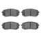 Dynamic Friction 2512-03044 - Brake Kit - Coated Drilled and Slotted Brake Rotors and 5000 Advanced Brake Pads with Hardware