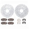 Dynamic Friction 2512-03061 - Brake Kit - Coated Drilled and Slotted Brake Rotors and 5000 Advanced Brake Pads with Hardware