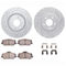 Dynamic Friction 2512-03002 - Brake Kit - Coated Drilled and Slotted Brake Rotors and 5000 Advanced Brake Pads with Hardware