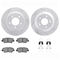 Dynamic Friction 2512-03090 - Brake Kit - Coated Drilled and Slotted Brake Rotors and 5000 Advanced Brake Pads with Hardware