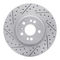 Dynamic Friction 2612-63179 - Brake Kit - Coated Drilled and Slotted Brake Rotors and 5000 Euro Ceramic Brake Pads with Hardware