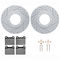 Dynamic Friction 2512-02003 - Brake Kit - Coated Drilled and Slotted Brake Rotors and 5000 Advanced Brake Pads with Hardware