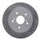Dynamic Friction 2512-01002 - Brake Kit - Coated Drilled and Slotted Brake Rotors and 5000 Advanced Brake Pads with Hardware
