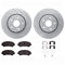 Dynamic Friction 2512-01003 - Brake Kit - Coated Drilled and Slotted Brake Rotors and 5000 Advanced Brake Pads with Hardware