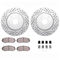 Dynamic Friction 2512-01018 - Brake Kit - Coated Drilled and Slotted Brake Rotors and 5000 Advanced Brake Pads with Hardware