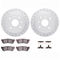 Dynamic Friction 2512-01021 - Brake Kit - Coated Drilled Brake Rotors with 5000 Advanced Brake Pads includes Hardware