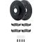 Dynamic Friction 3512-42012 - Brake Kit - Black Zinc Coated Slotted Rotors and 5000 Brake Pads With Hardware
