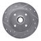 Dynamic Friction 631-02004L - Drilled and Slotted Silver Zinc Brake Rotor
