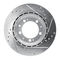 Dynamic Friction 631-02020L - Drilled and Slotted Silver Zinc Brake Rotor