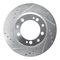 Dynamic Friction 631-02020L - Drilled and Slotted Silver Zinc Brake Rotor