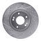 Dynamic Friction 631-03020L - Drilled and Slotted Silver Zinc Brake Rotor