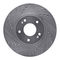Dynamic Friction 631-03045L - Drilled and Slotted Silver Zinc Brake Rotor