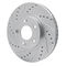 Dynamic Friction 631-03045L - Drilled and Slotted Silver Zinc Brake Rotor